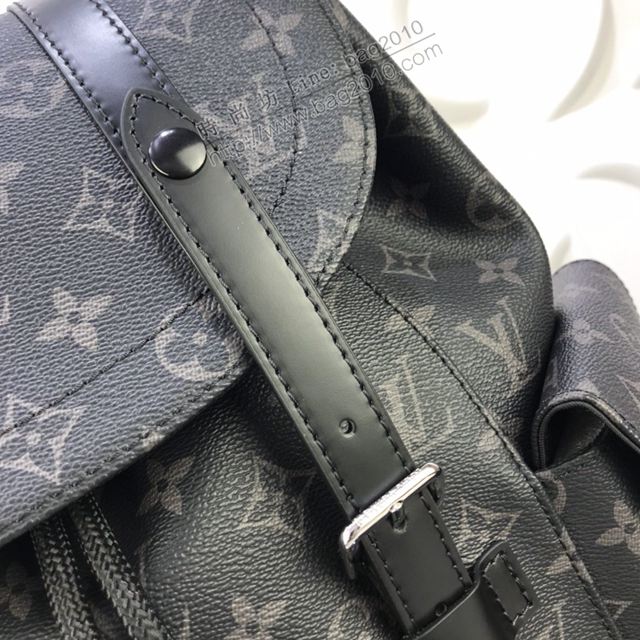 LV包 lv男包 N41379黑花 Christopher小號雙肩包 LV男雙肩背包  ydh3434